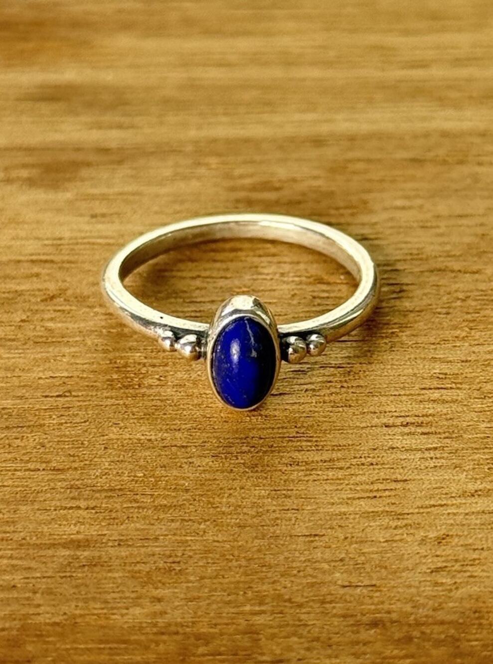 James Avery RARE RETIRED Lapis Blue Dome Oval Stone Ring Size 6